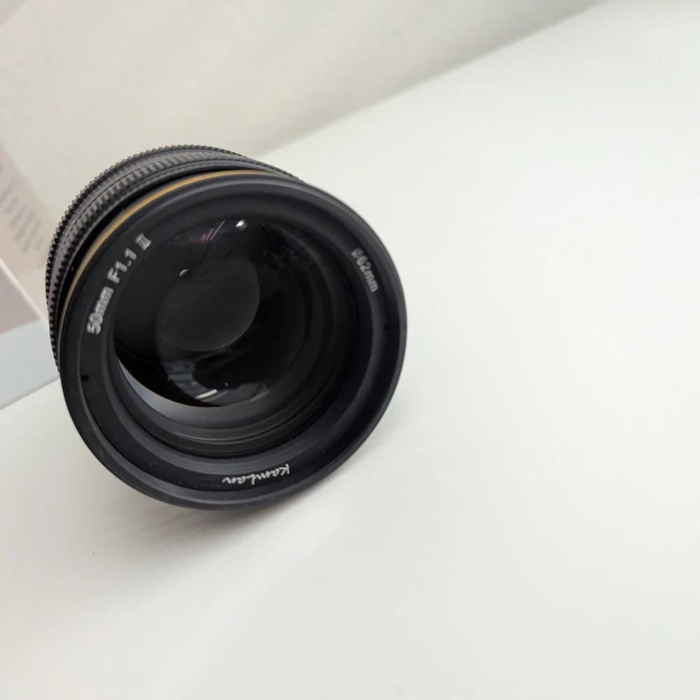 KamLan 50mm F1.1 II Lens w/ Manual Focus - Canon Mirrorless M EF-M